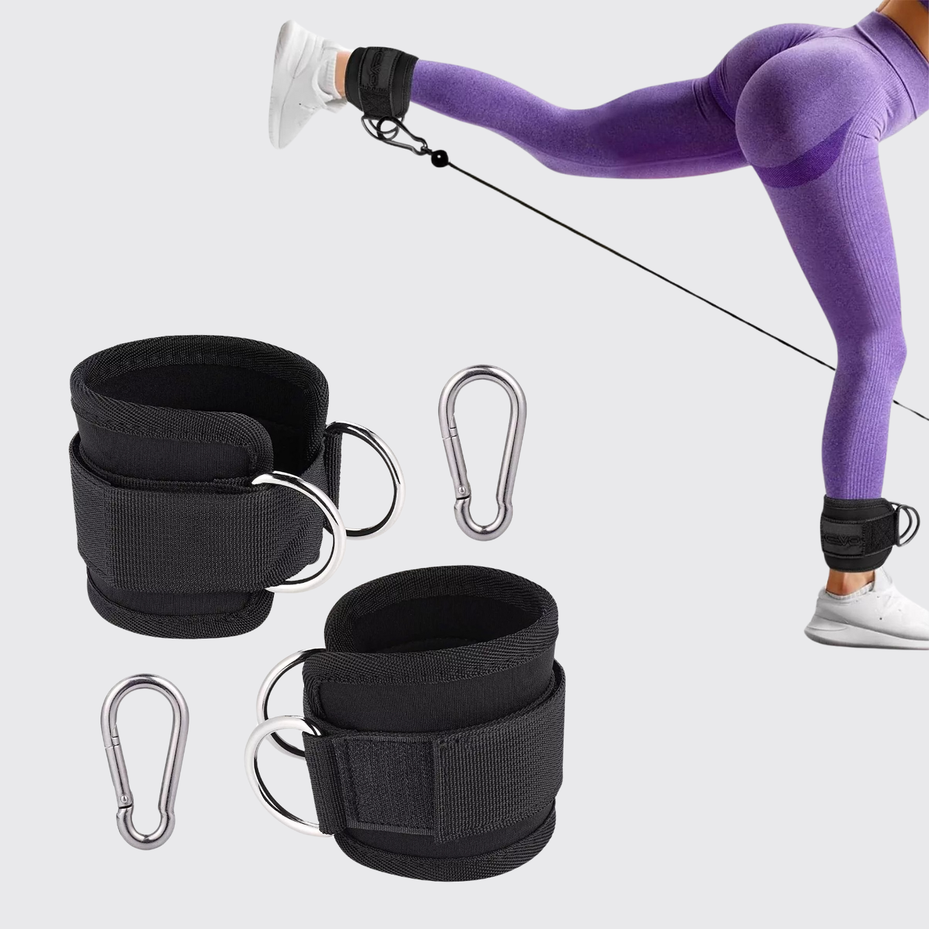 Ankle Straps for Cable Machine & Pilates Board 2 pcs