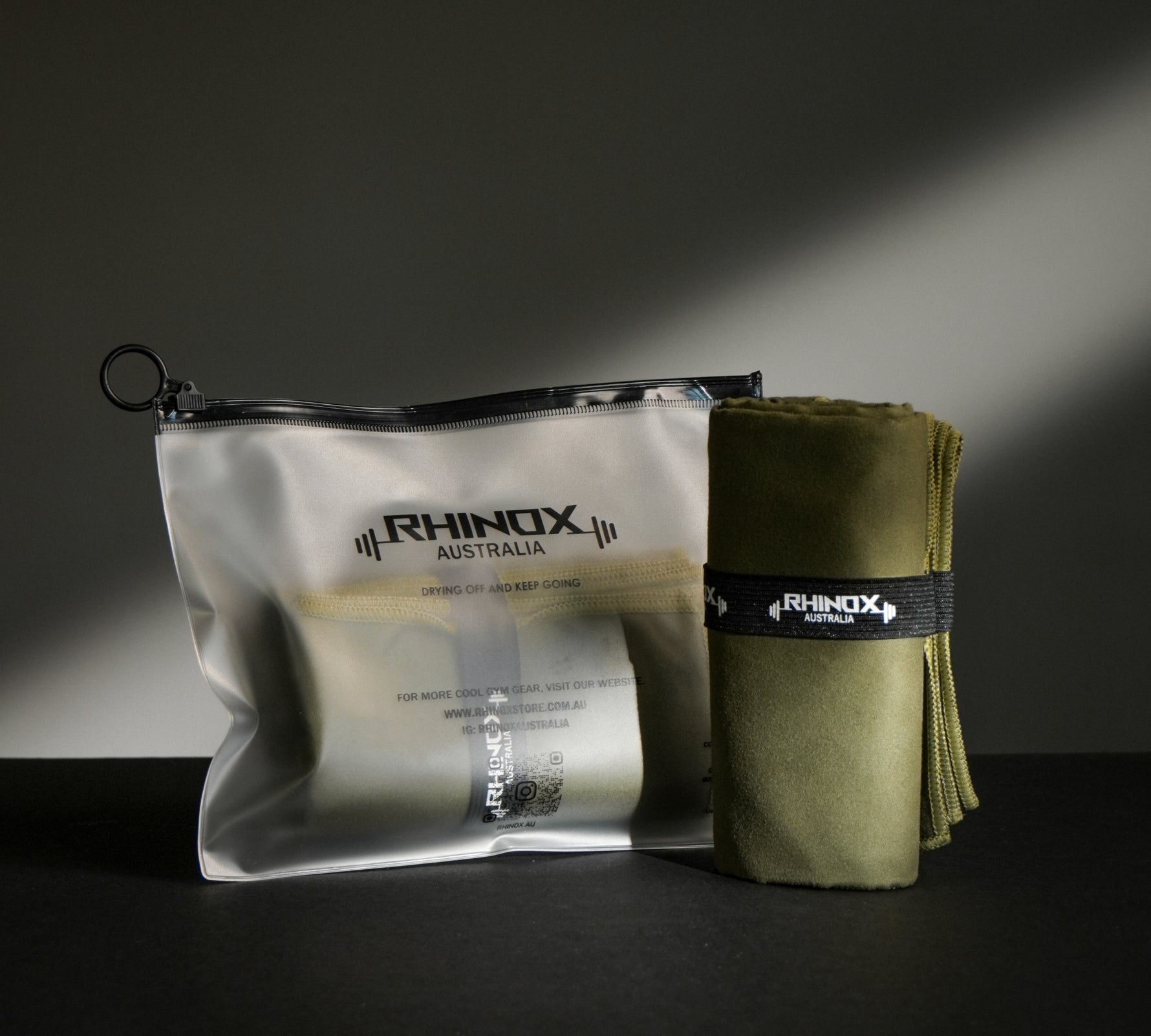 Gym Towel Military Green - Rhinox Active