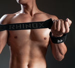 Premium Weight Lifting Straps Black - Rhinox Active